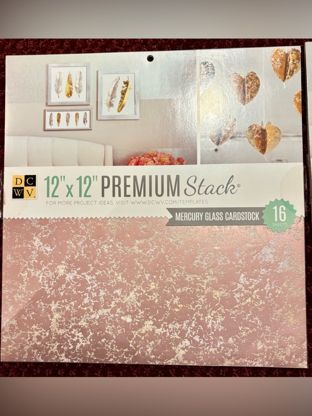 12" x 12" Cardstock Stack Mercury Glass